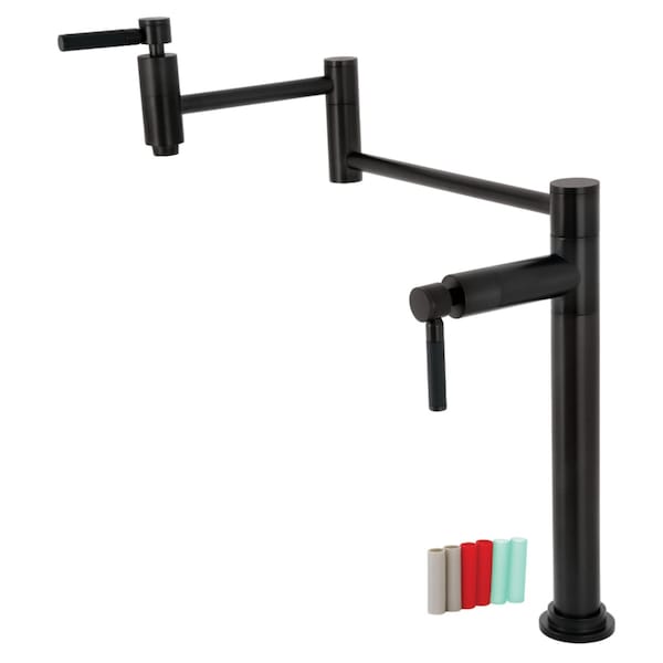 Deck Mount Pot Filler, Matte Black